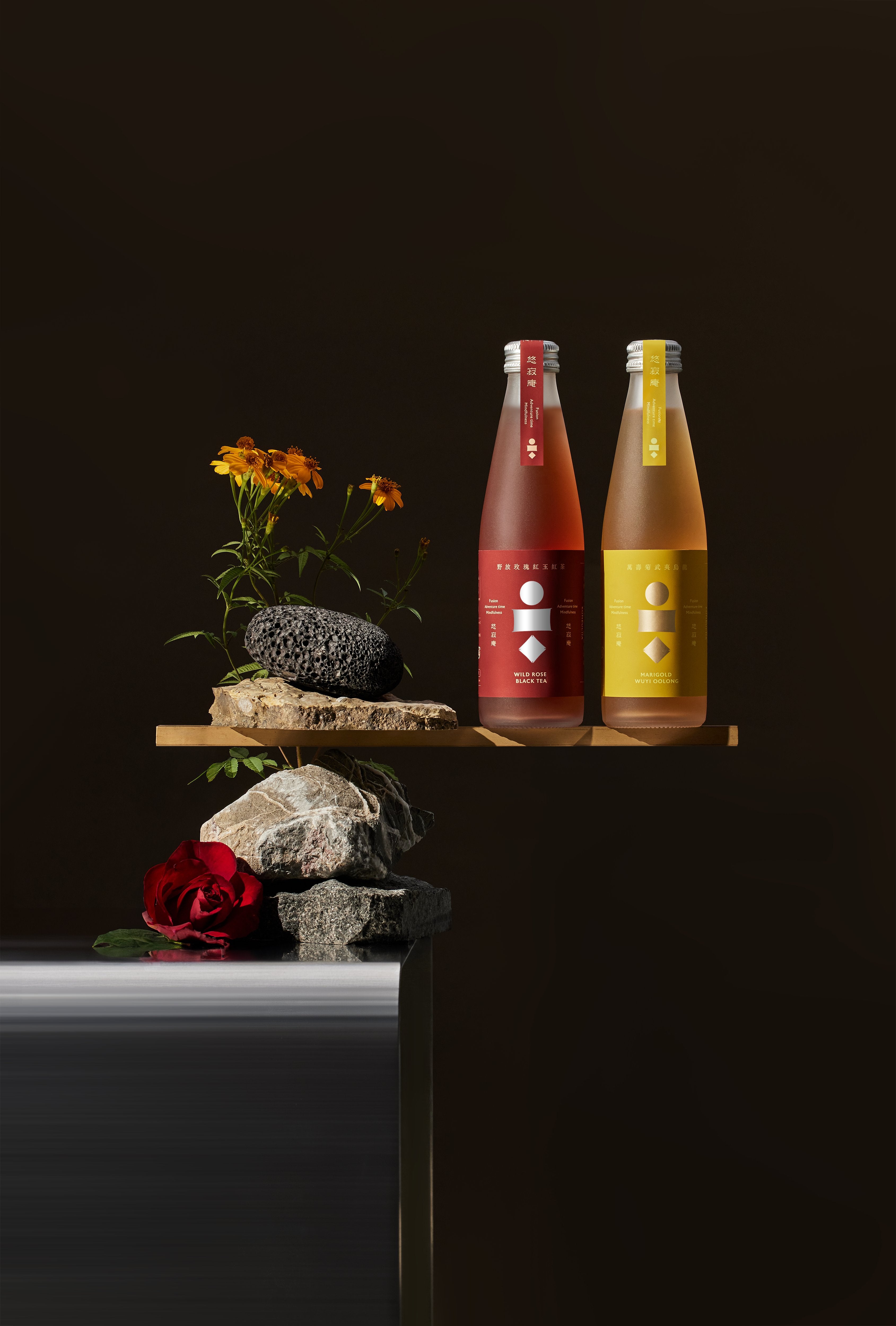 風味茶組合|萬壽菊X玫瑰|精釀康普茶 Craft Kombucha